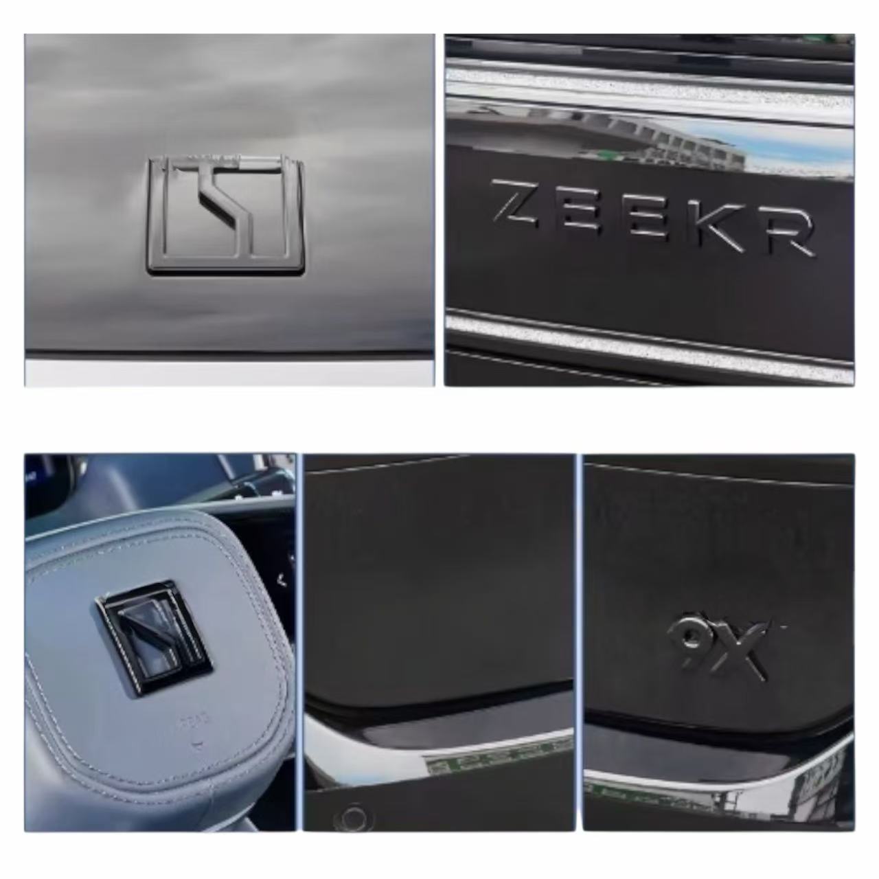 Zeekr 9X Logo Badge Cover Black ABS | غطاء شعار زيكر 9X