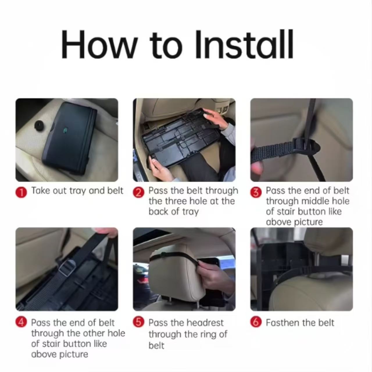 Foldable Car Seatback Tray Table - Universal | طاولة قابلة للطي