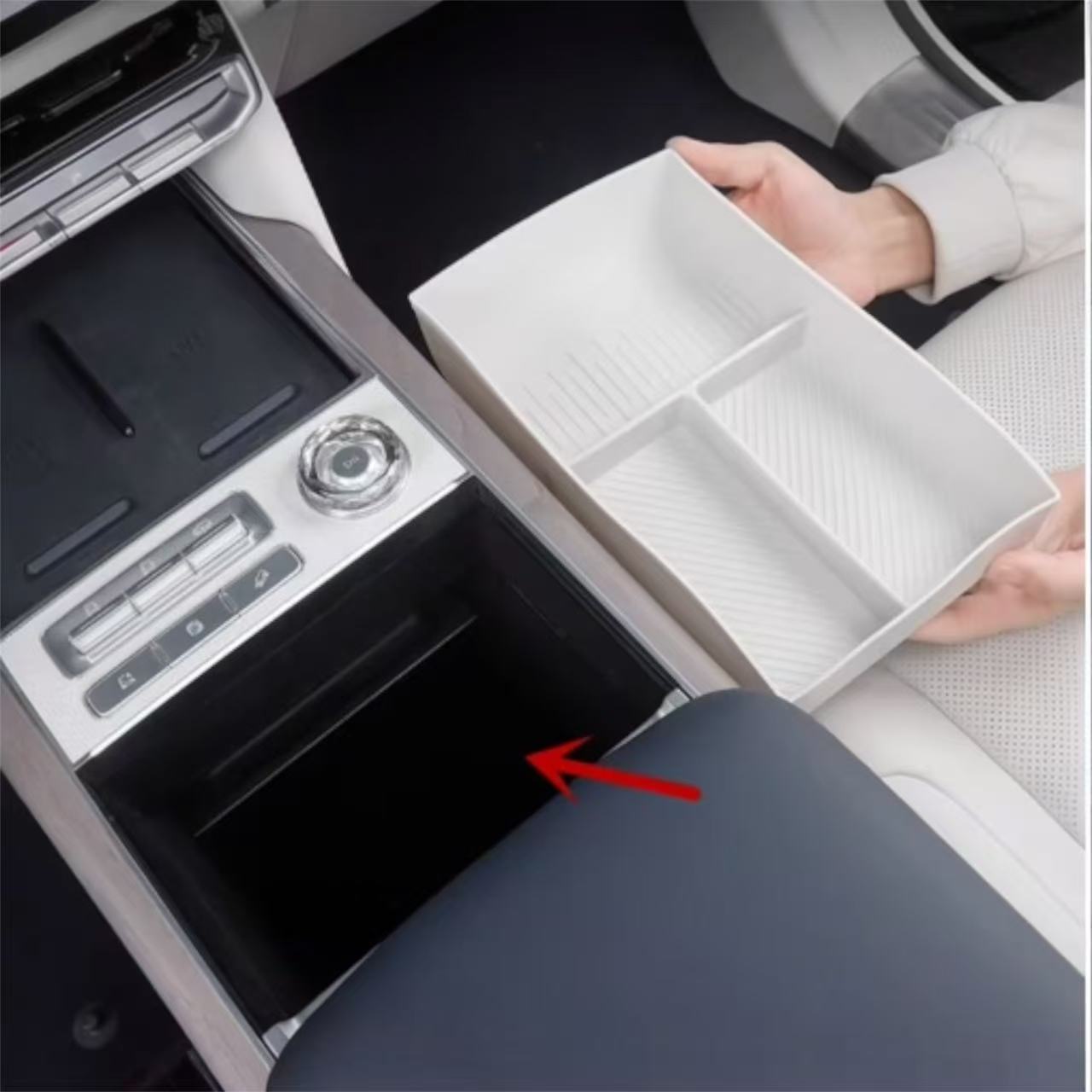 Zeekr 9X Armrest Storage Box | صندوق تخزين مسند يد زيكر 9X