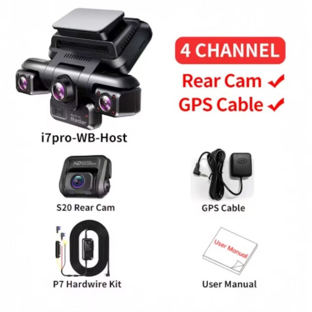 360° 4CH GPS Dash Cam 4K | كاميرا سيارة 360°