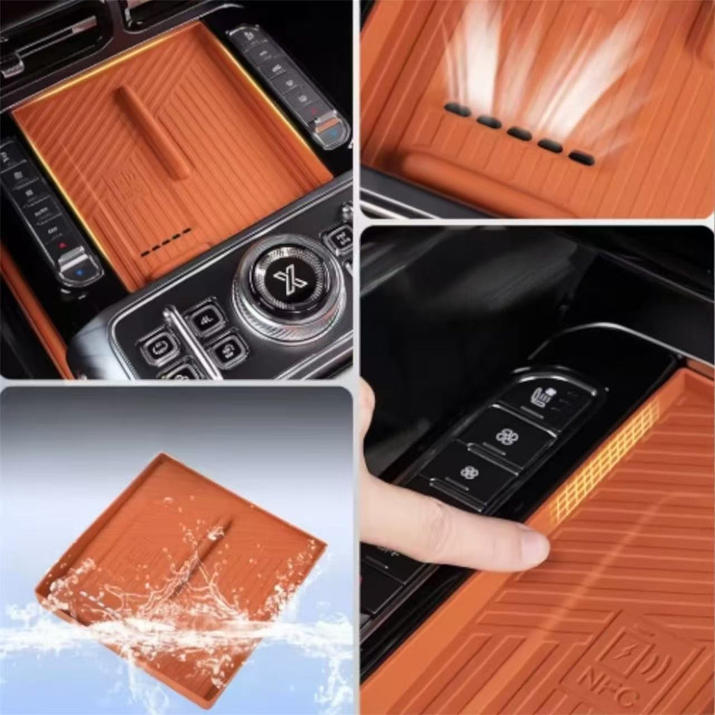 Wireless Charging Pad with Storage Box - Jetour G700 | ربلة شحن مع صندوق