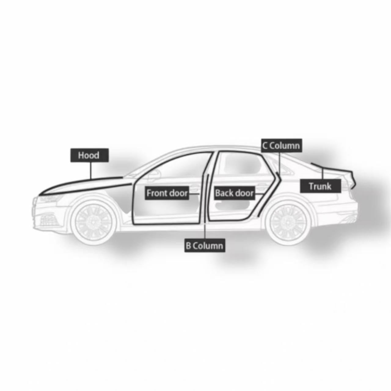 Car Door Rubber Seal Strip - ROX 01 | شريط عزل مطاطي