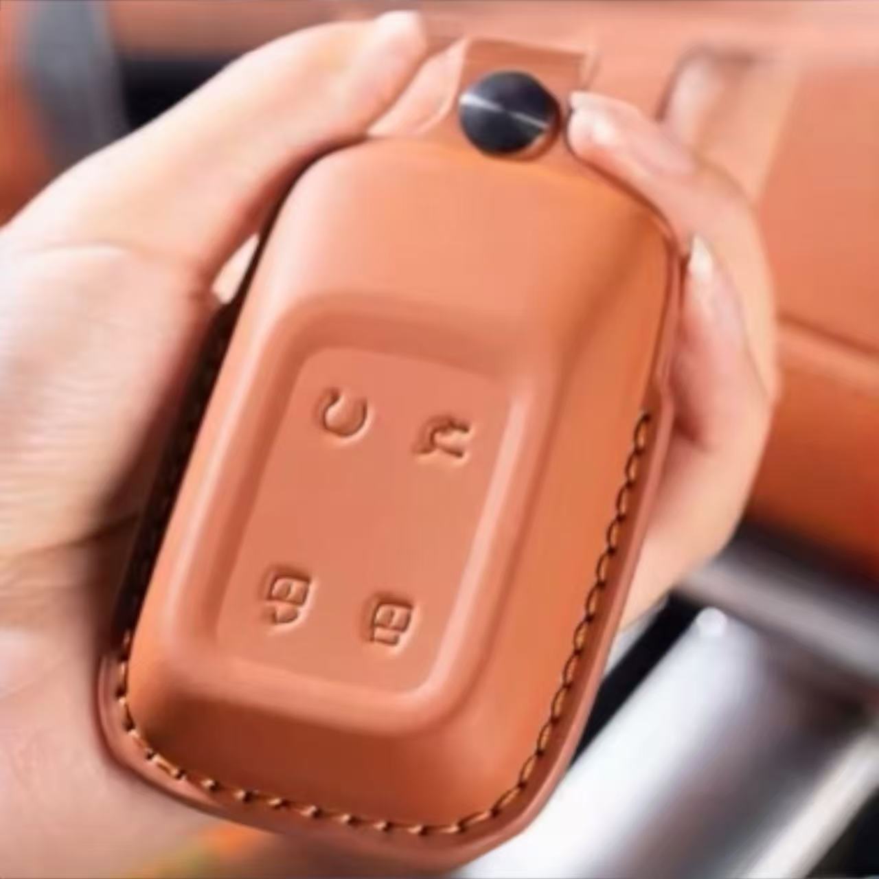 Premium Leather Key Case - Jetour G700 | كفر مفتاح جلد فاخر